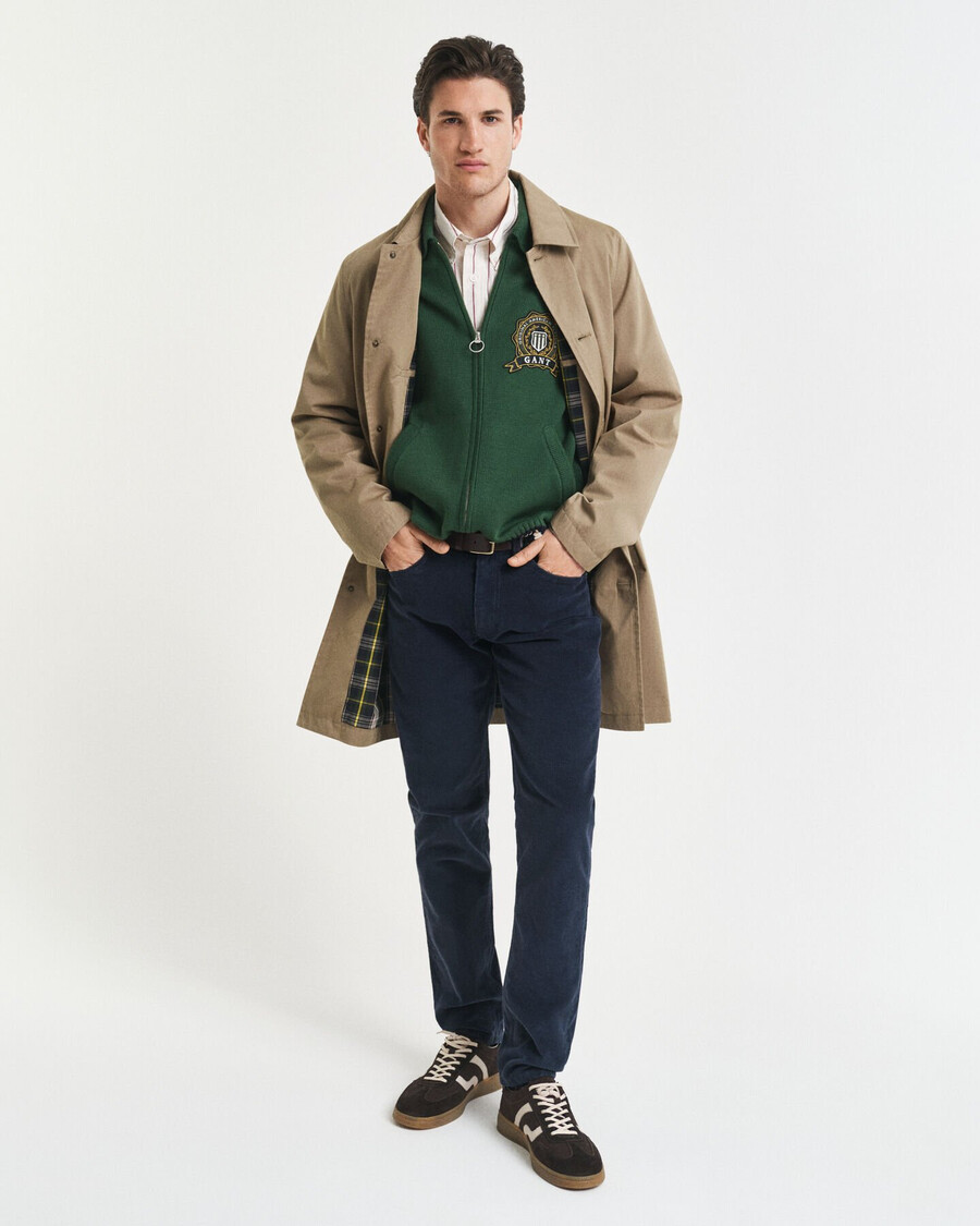jeans slim fit in velluto a coste - blu sera