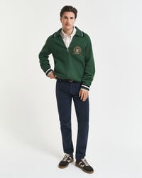 jeans slim fit in velluto a coste - blu sera