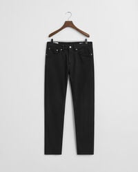 jeans slim fit in twill morbido - nero