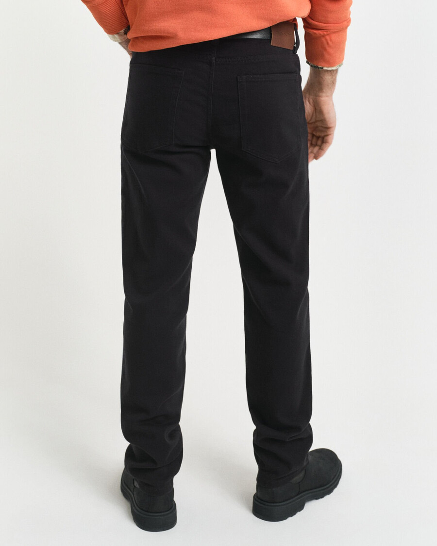 jeans in twill morbido dalla vestibilità regolare - nero