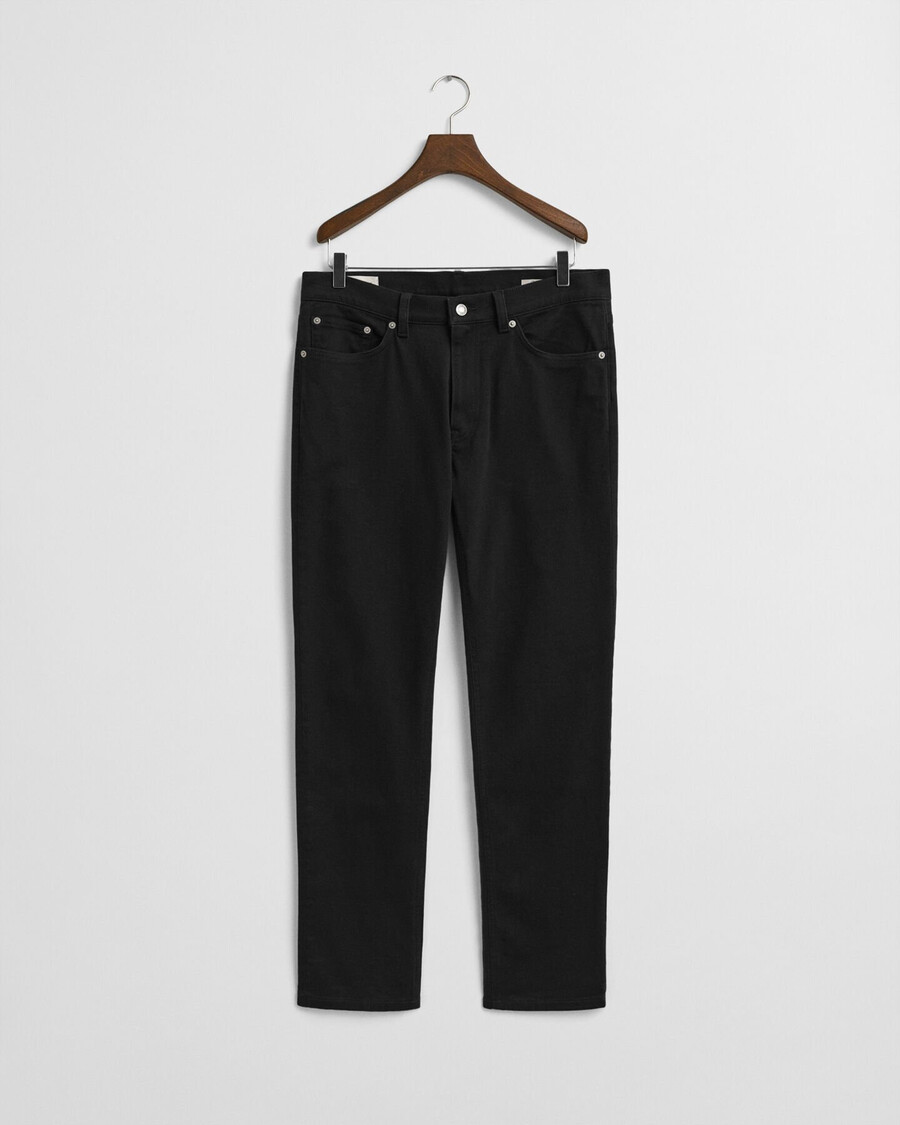 jeans in twill morbido dalla vestibilità regolare - nero