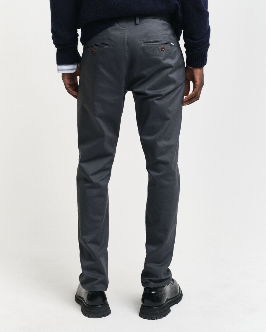 pantaloni chino slim fit - antracite