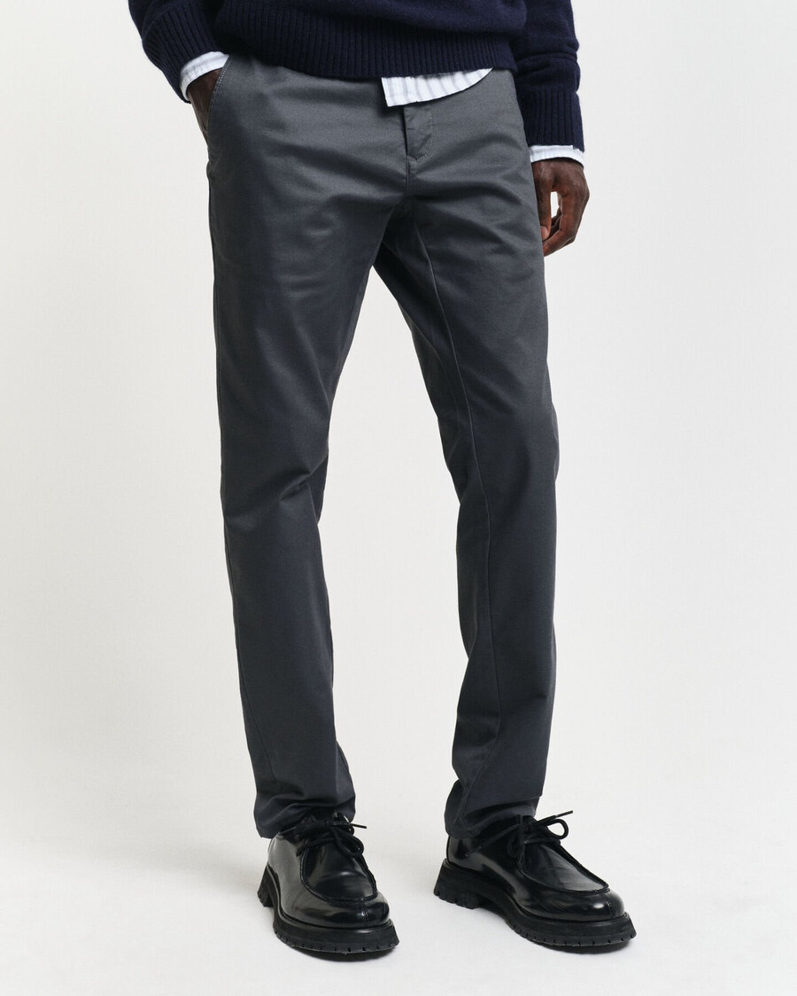 pantaloni chino slim fit - antracite