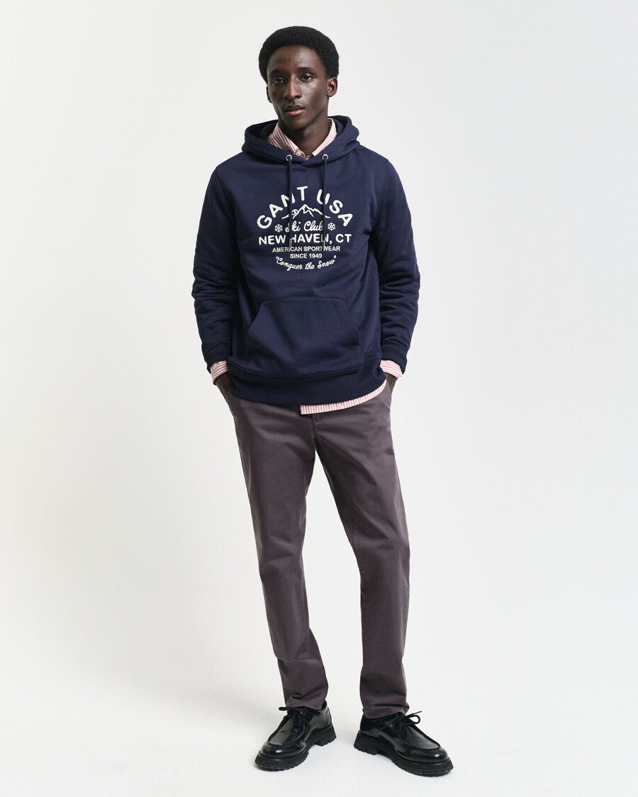 pantaloni chino slim fit in twill - antracite