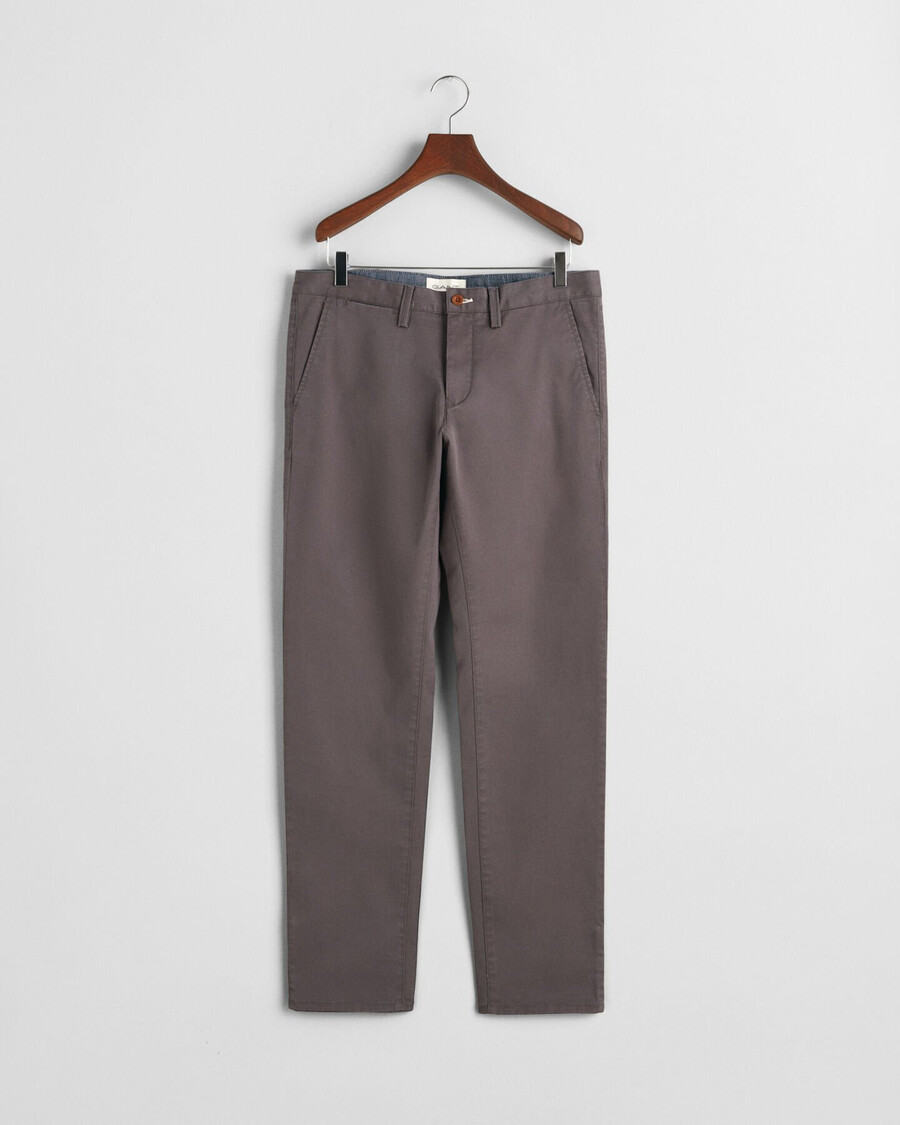 pantaloni chino slim fit in twill - antracite