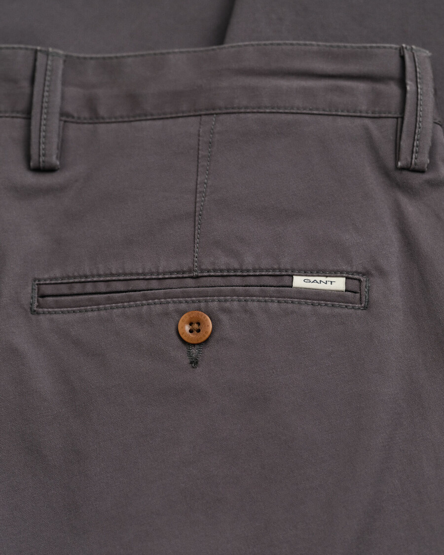 pantaloni chino slim fit in twill - antracite