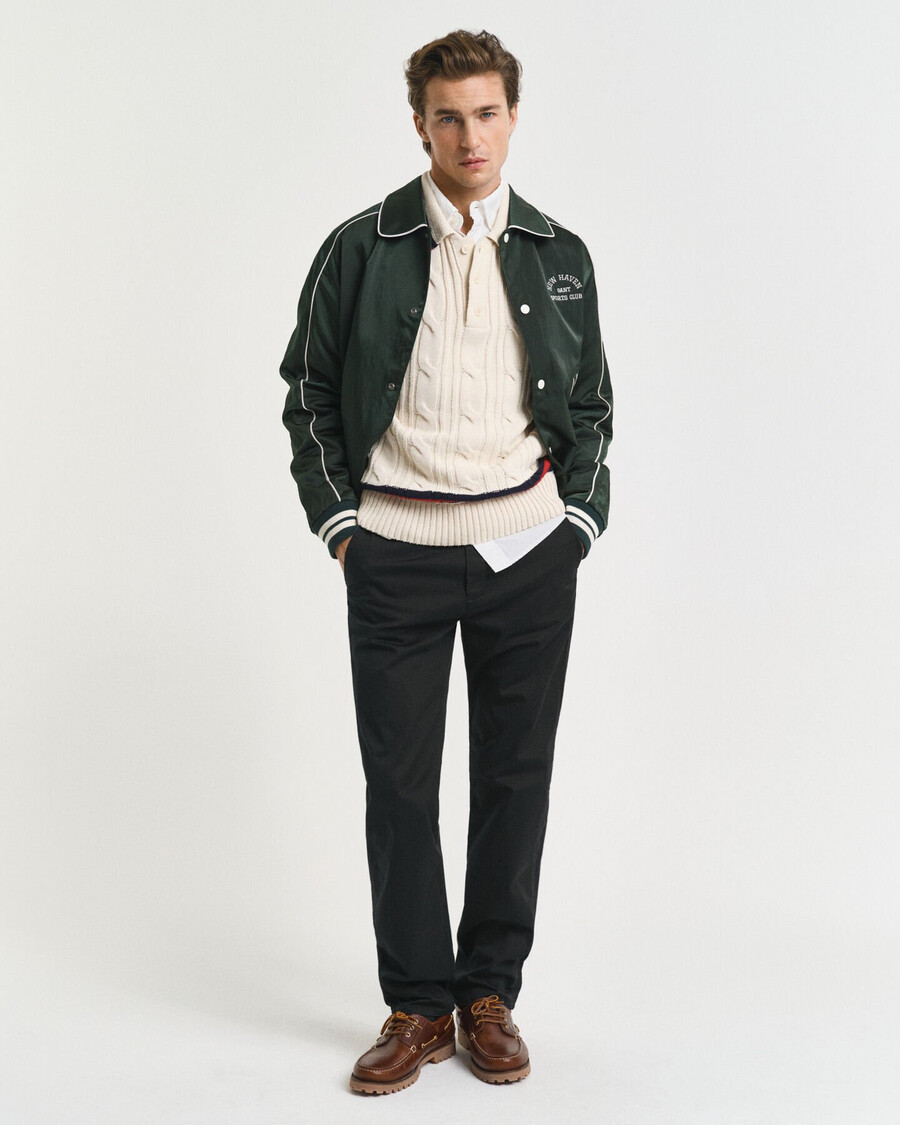 pantaloni chino in twill vestibilità regolare - nero