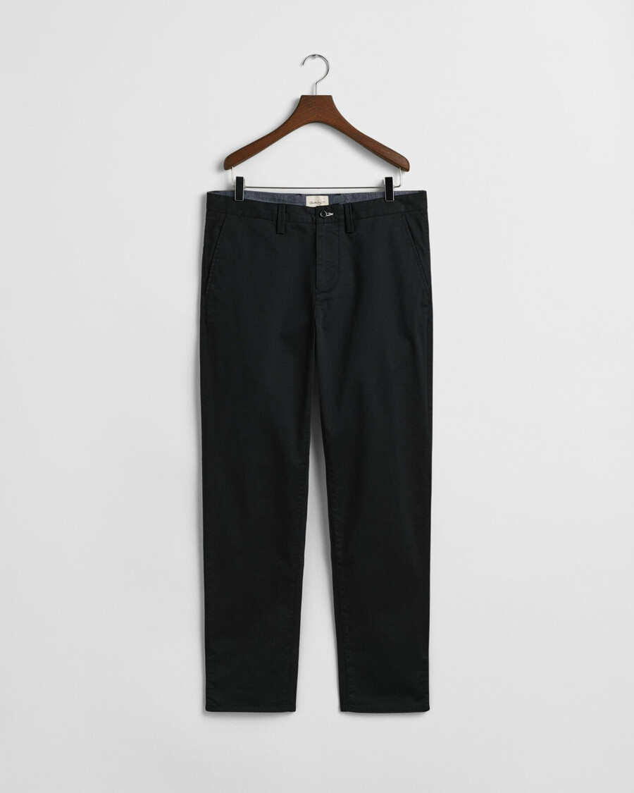 pantaloni chino in twill vestibilità regolare - nero