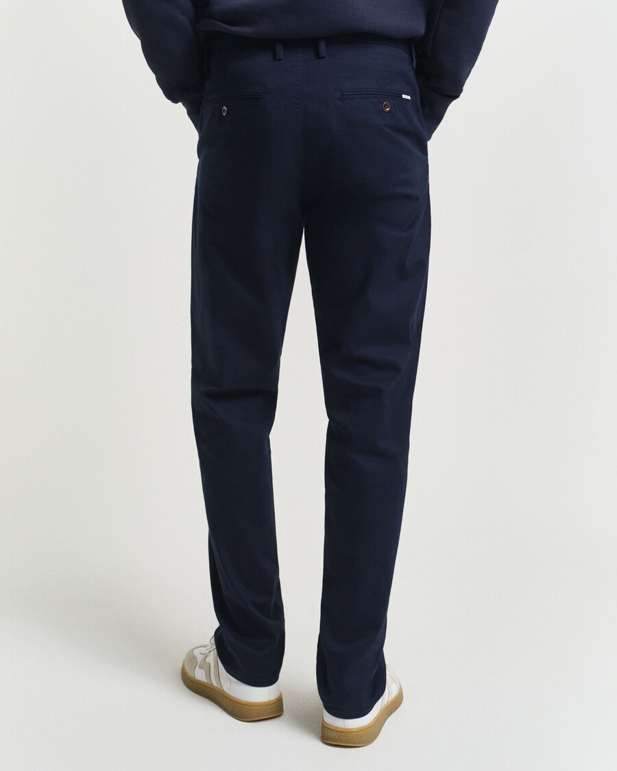 pantaloni chino regular fit - blu marino
