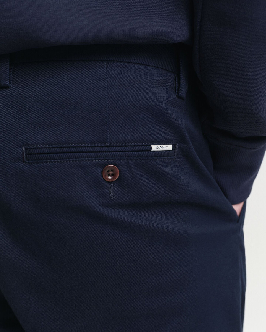 pantaloni chino regular fit - blu marino