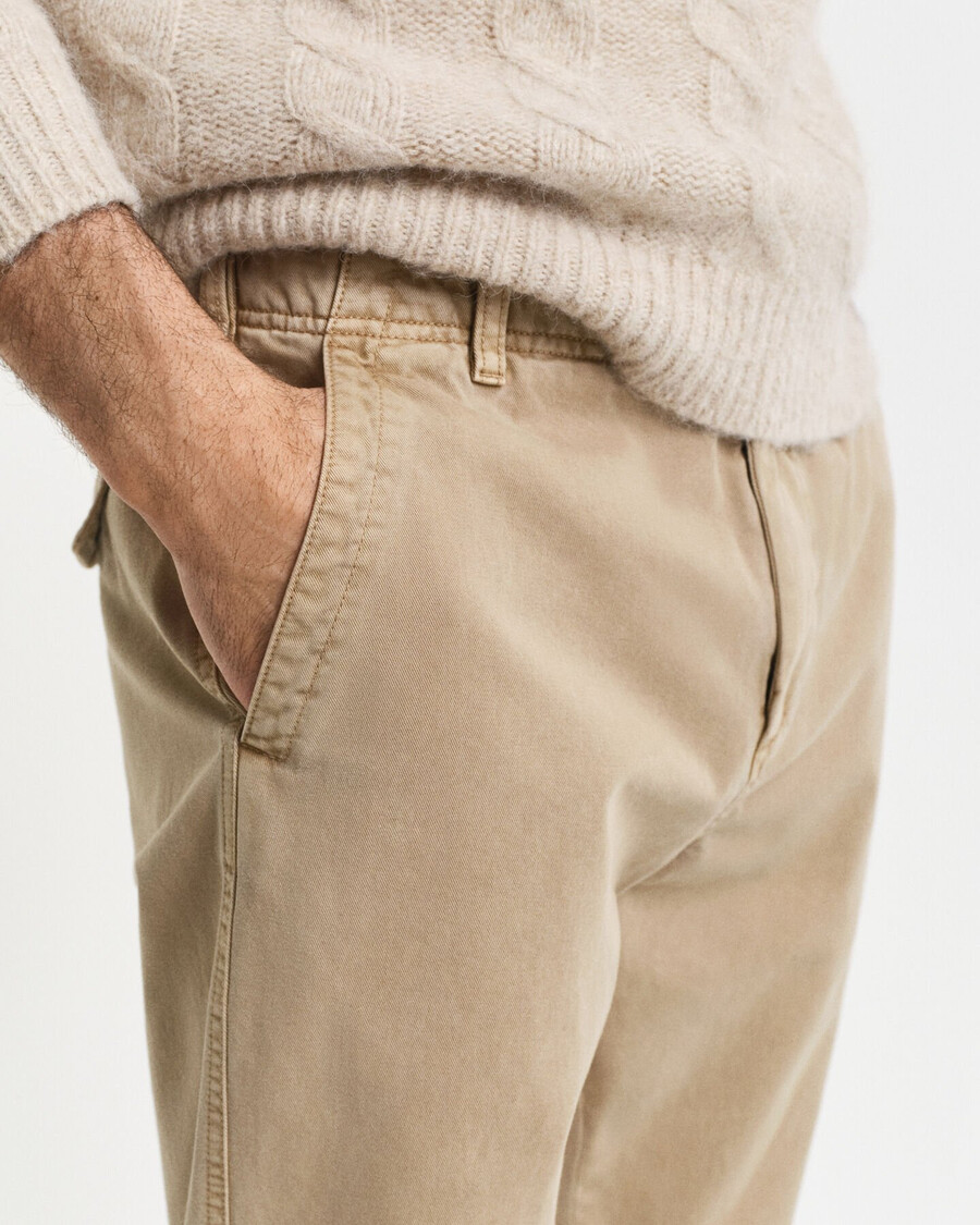 pantaloni chino affusolati regular fit surplus - grigio talpa chiaro