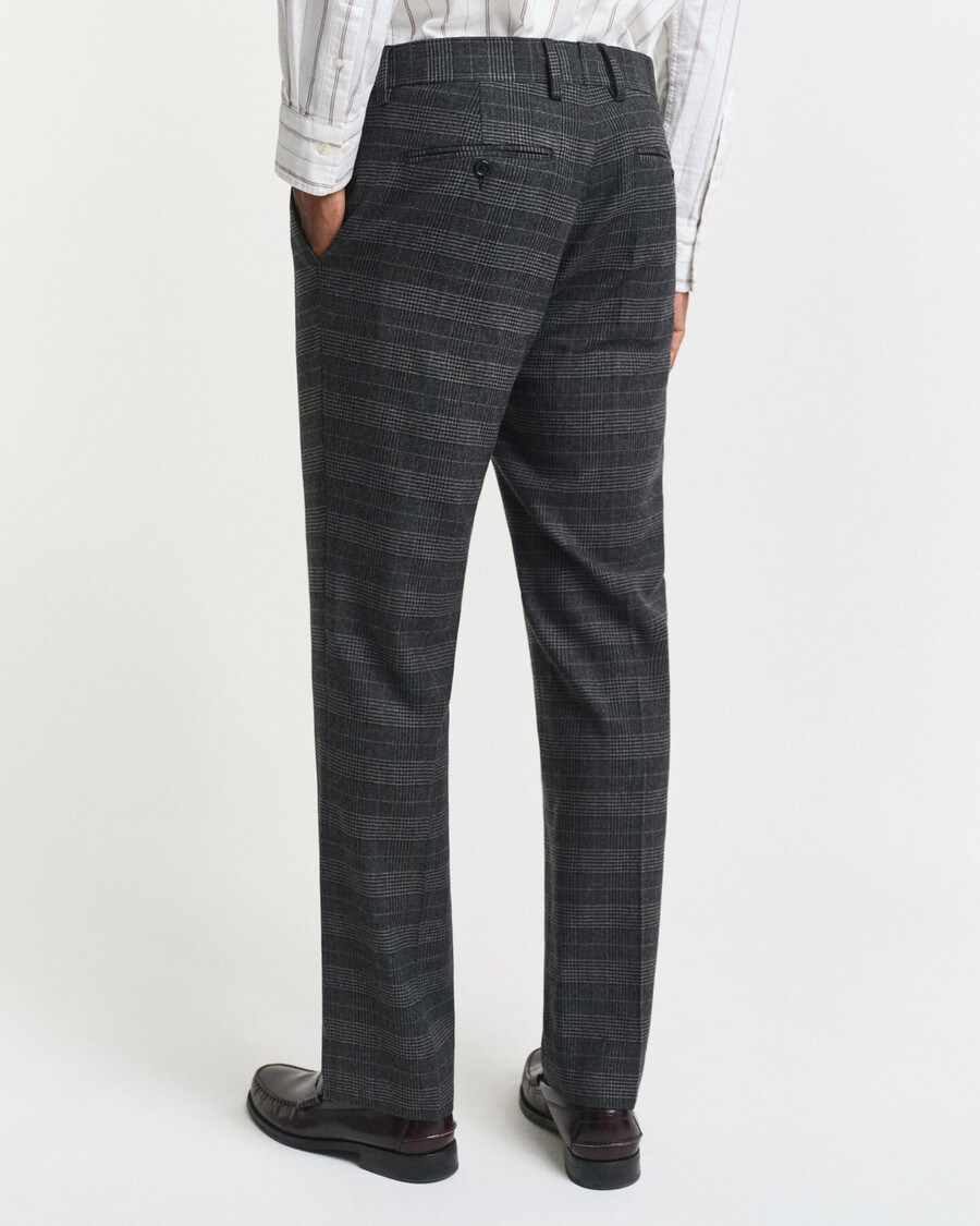 pantaloni da abito slim fit a quadri glen - antracite melange