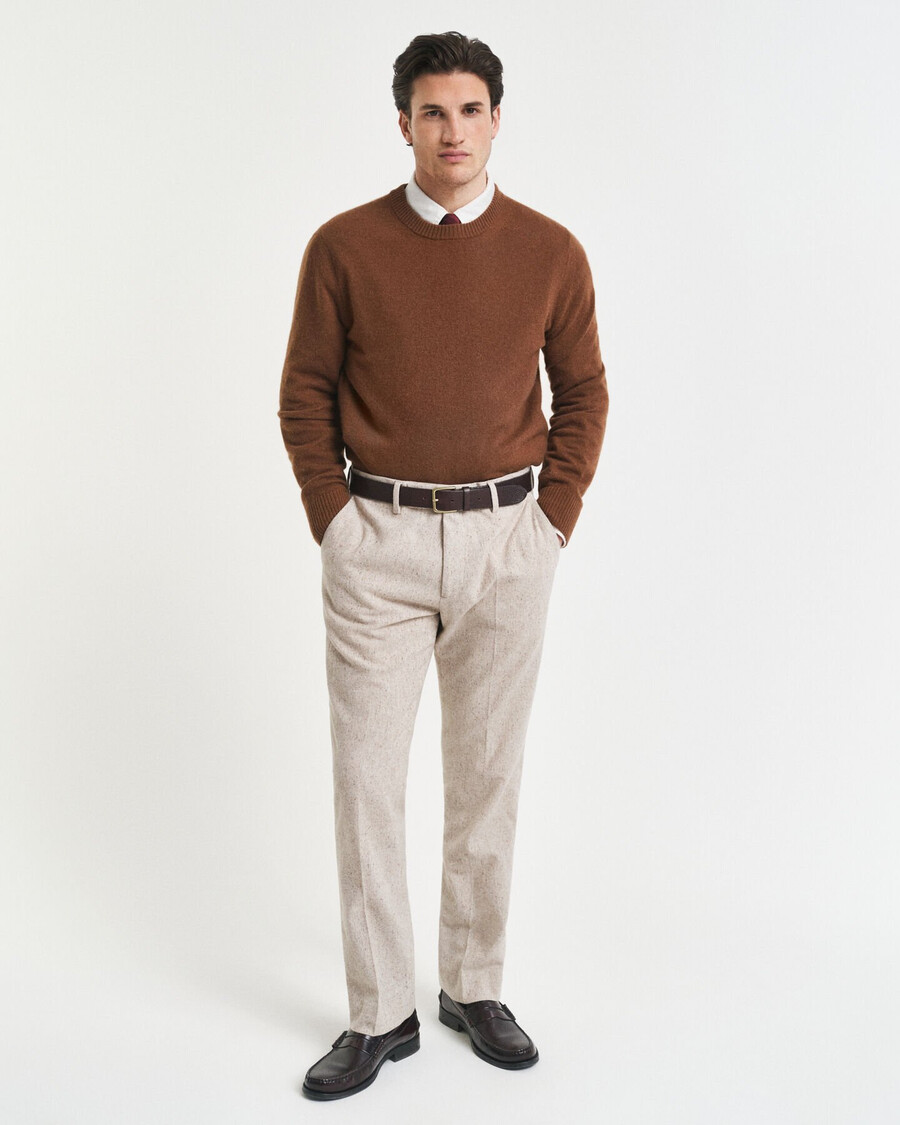 pantaloni da abito donegal slim fit - seed melange
