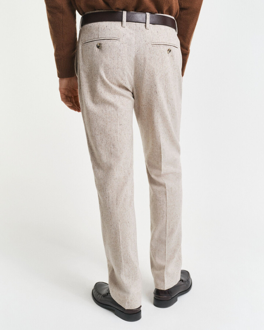 pantaloni da abito donegal slim fit - seed melange