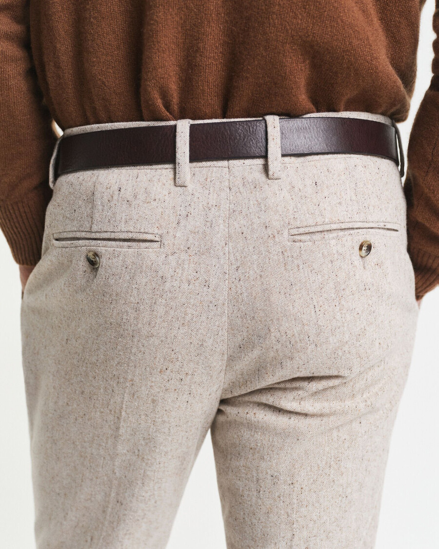 pantaloni da abito donegal slim fit - seed melange