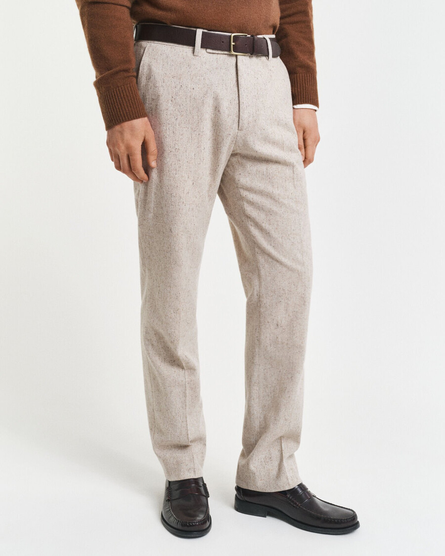 pantaloni da abito donegal slim fit - seed melange