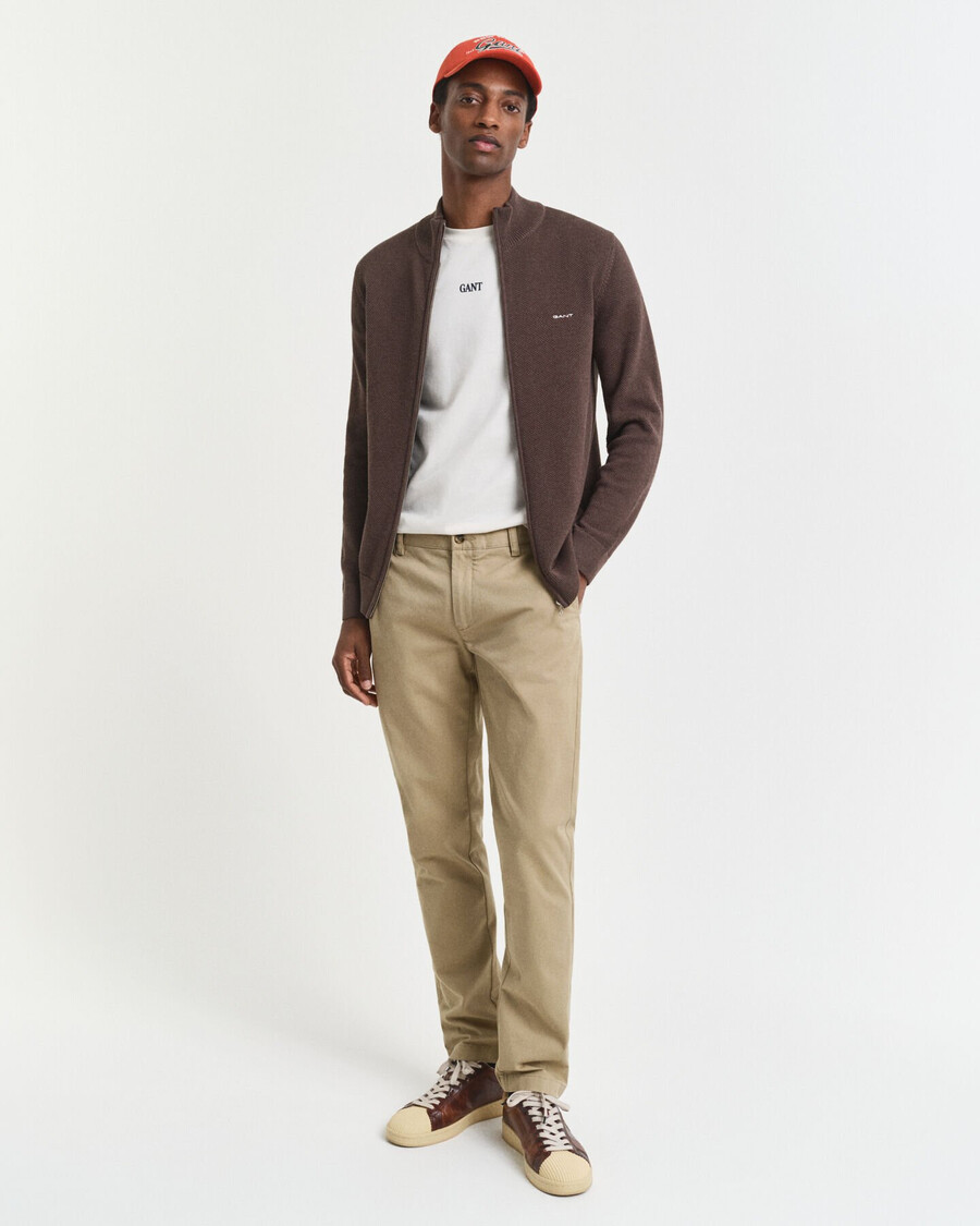 pantaloni chino slim fit super comodi - cachi scuro