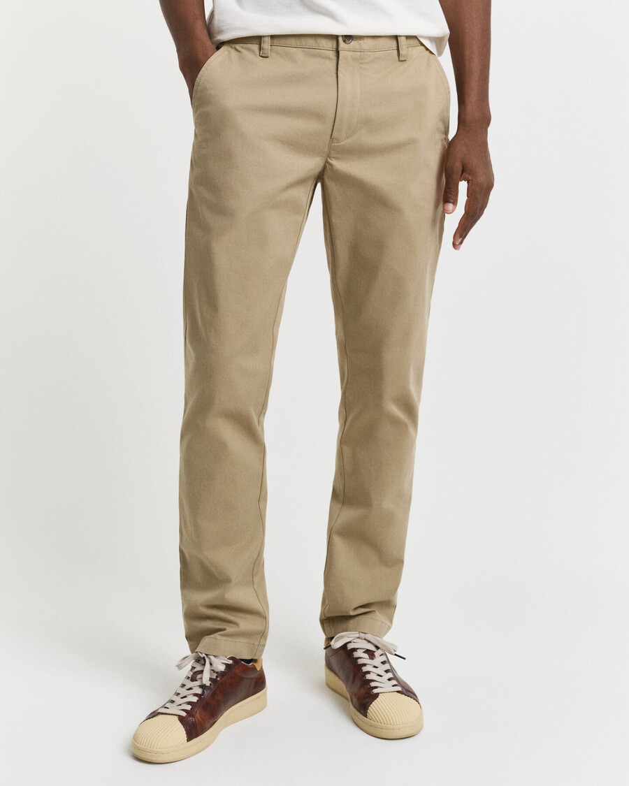 pantaloni chino slim fit super comodi - cachi scuro