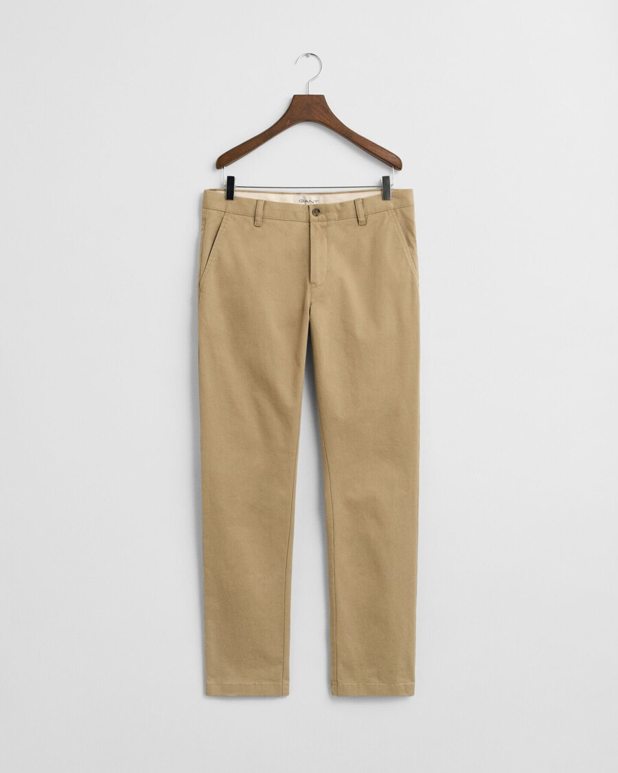 pantaloni chino slim fit super comodi - cachi scuro