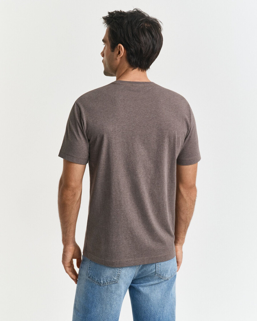 t-shirt con stampa scudo vestibilità regolare - seawood melange