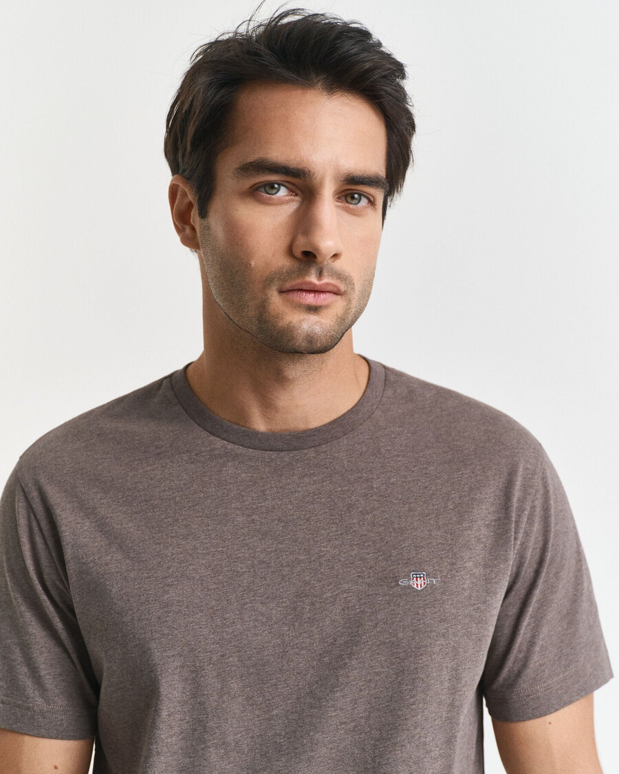 t-shirt con stampa scudo vestibilità regolare - seawood melange