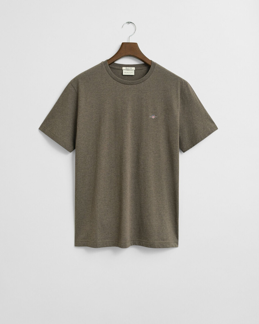 t-shirt con stampa scudo vestibilità regolare - seawood melange