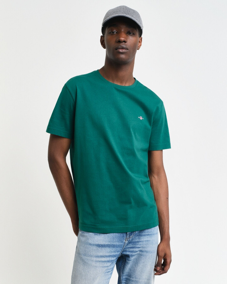 t-shirt con scudo dalla vestibilità regolare - verde foresta intenso