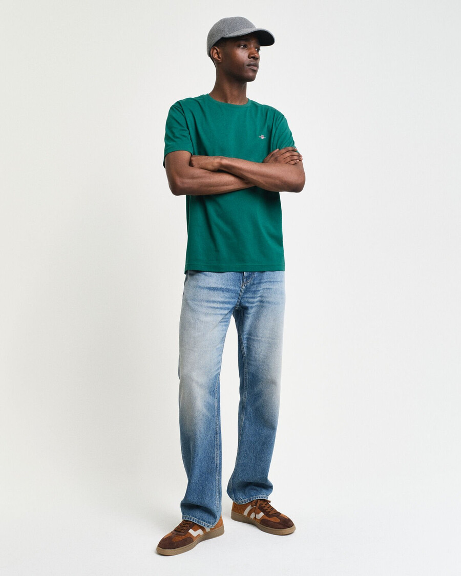 t-shirt con scudo dalla vestibilità regolare - verde foresta intenso