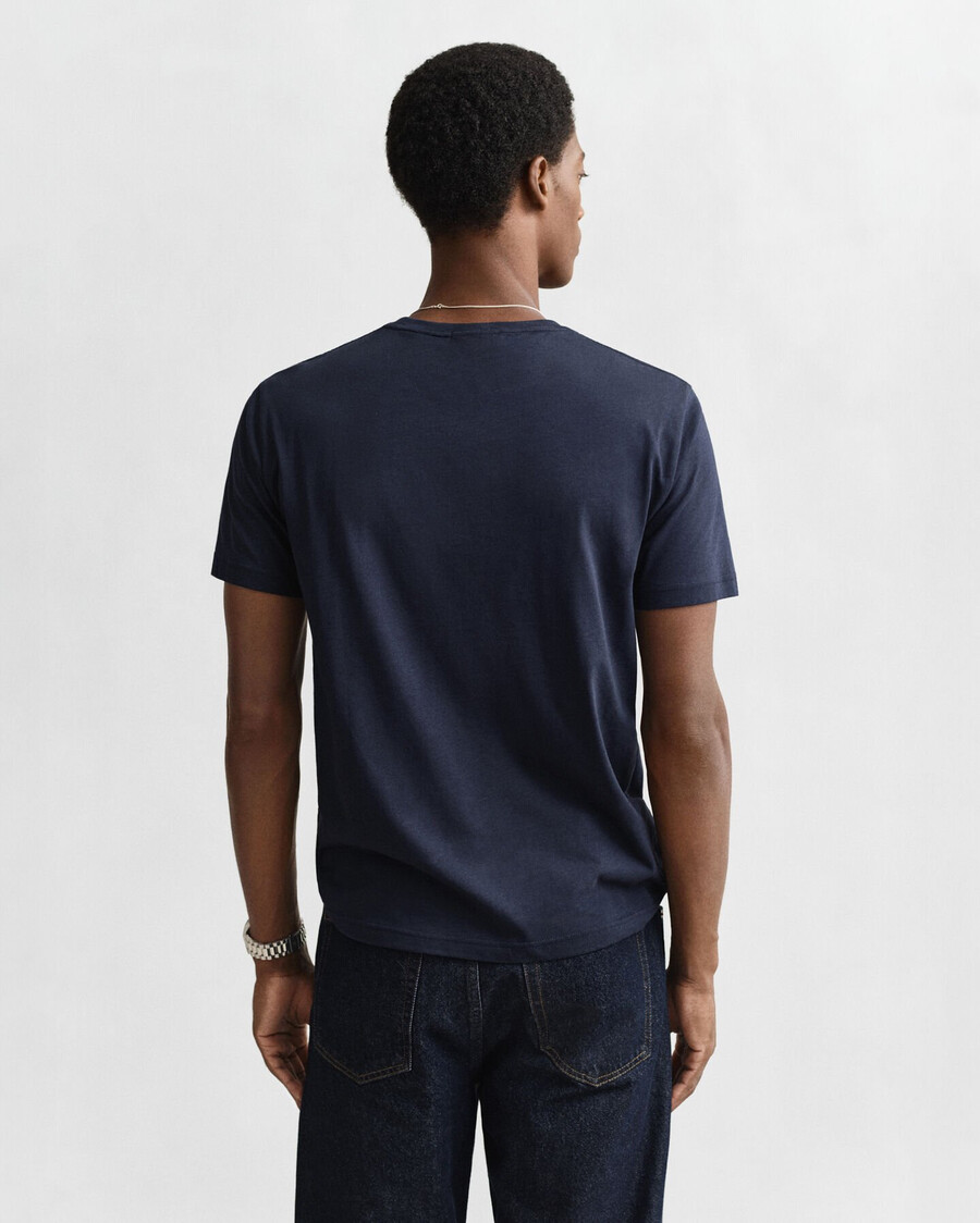 t-shirt con stampa scudo vestibilità regolare - blu sera