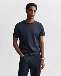 t-shirt con stampa scudo vestibilità regolare - blu sera