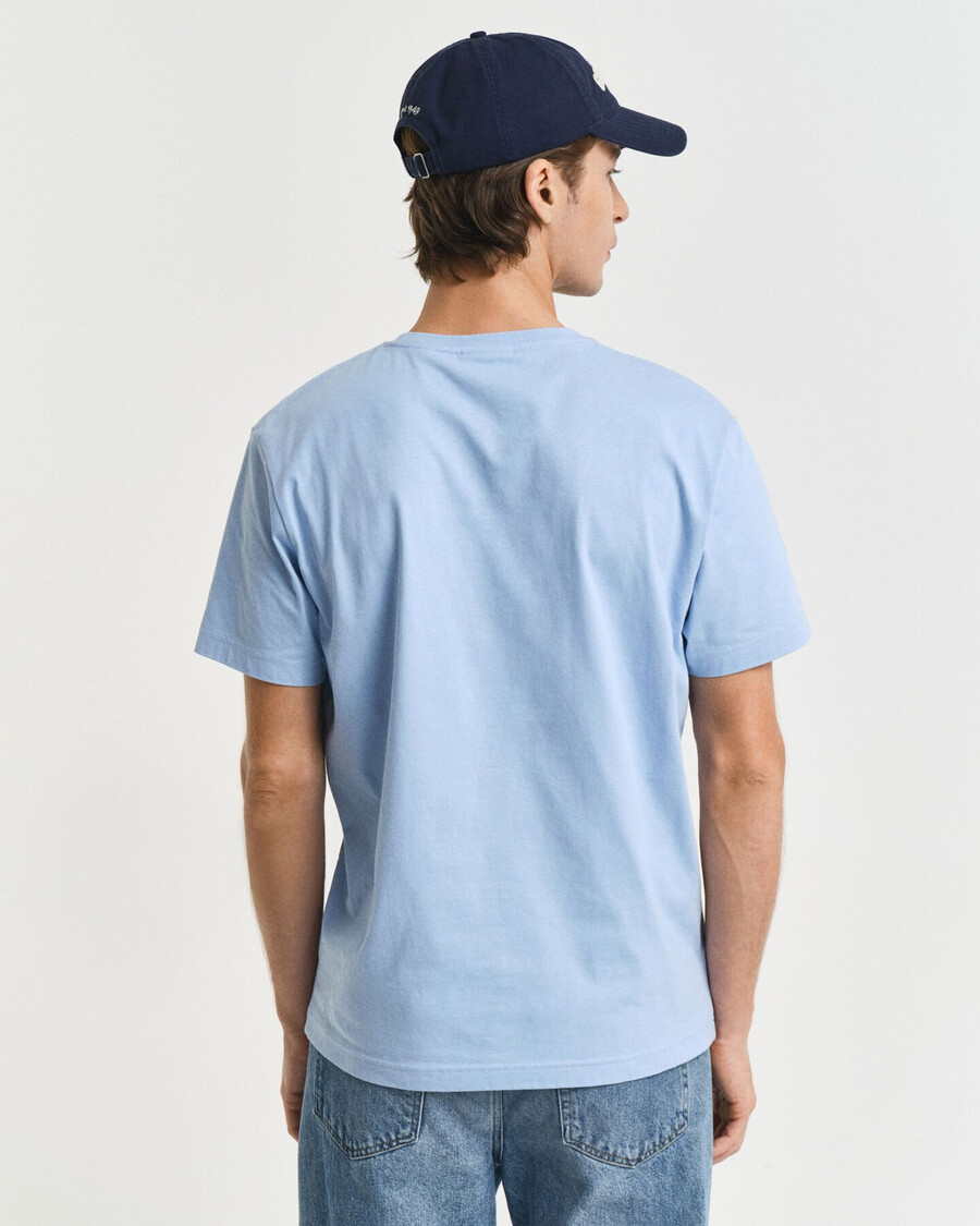 maglietta con scudo dalla vestibilità regolare - capri blue