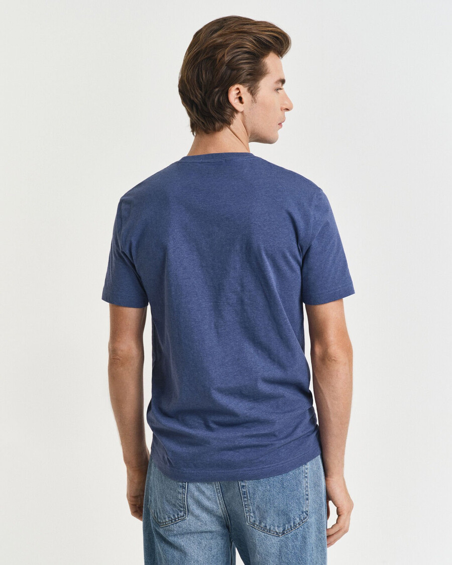 t-shirt con stampa scudo vestibilità regolare - dk jeansblue melange