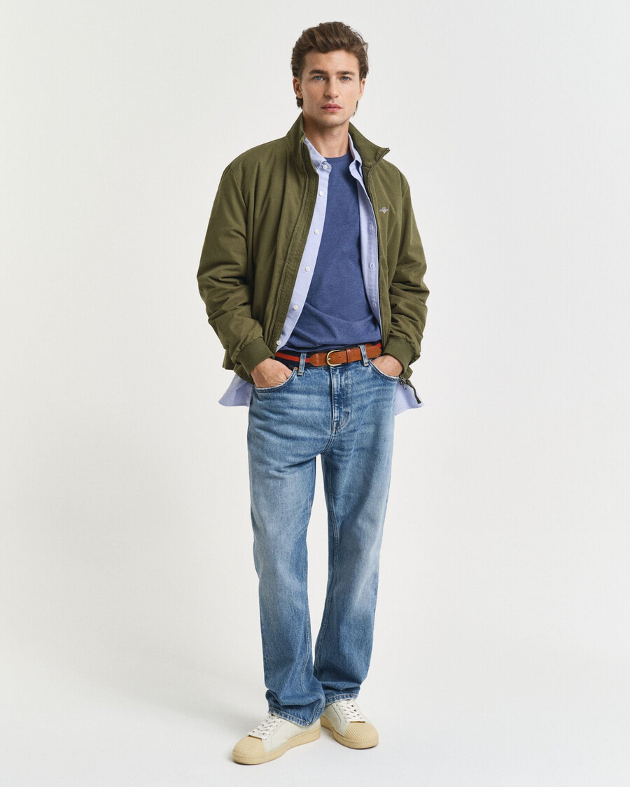 t-shirt con stampa scudo vestibilità regolare - dk jeansblue melange
