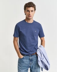 t-shirt con stampa scudo vestibilità regolare - dk jeansblue melange
