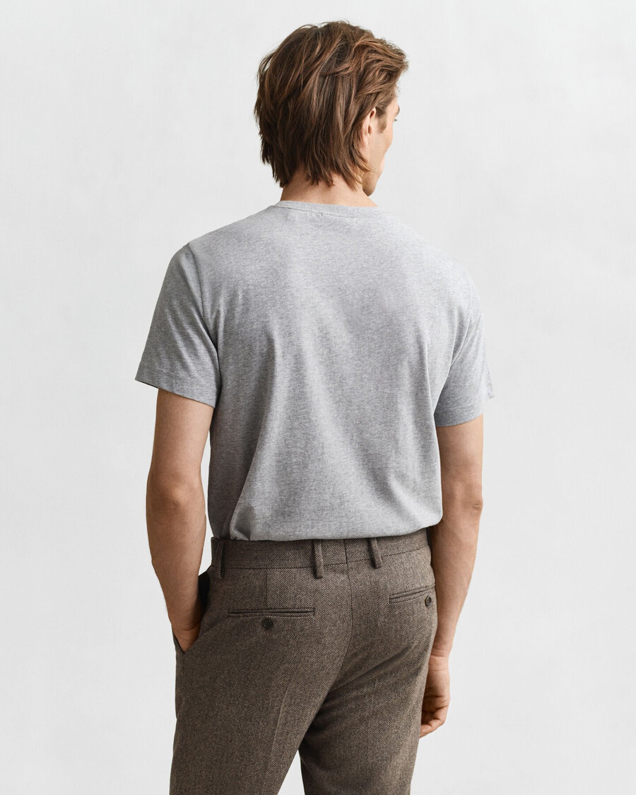 t-shirt con scudo dalla vestibilità regolare - grigio melange