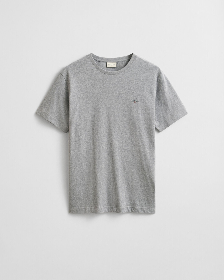 t-shirt con scudo dalla vestibilità regolare - grigio melange