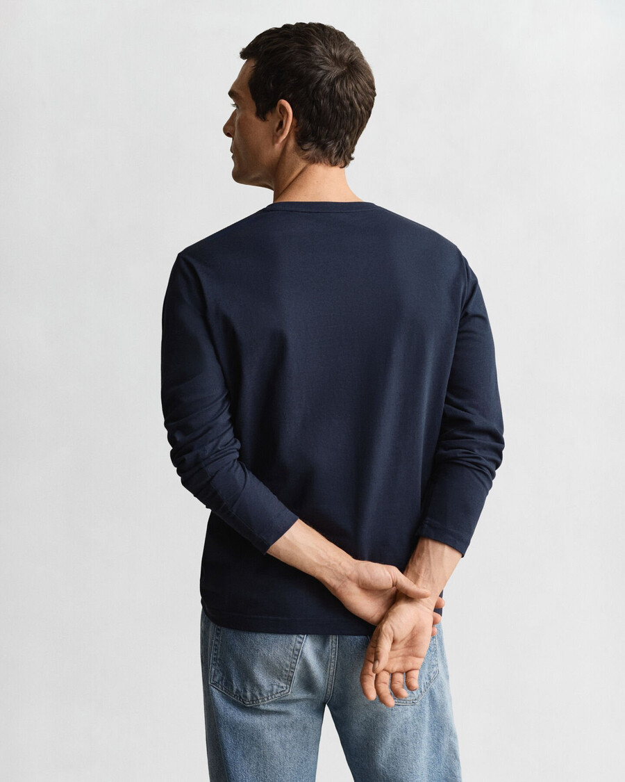 maglietta a maniche lunghe shield - blu sera