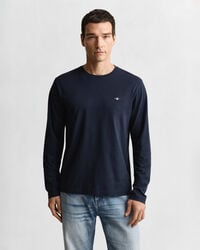 maglietta a maniche lunghe shield - blu sera