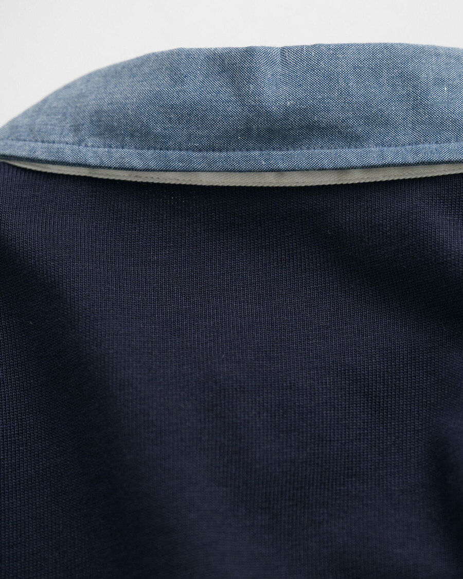 tappeto pesante con colletto in chambray - blu sera