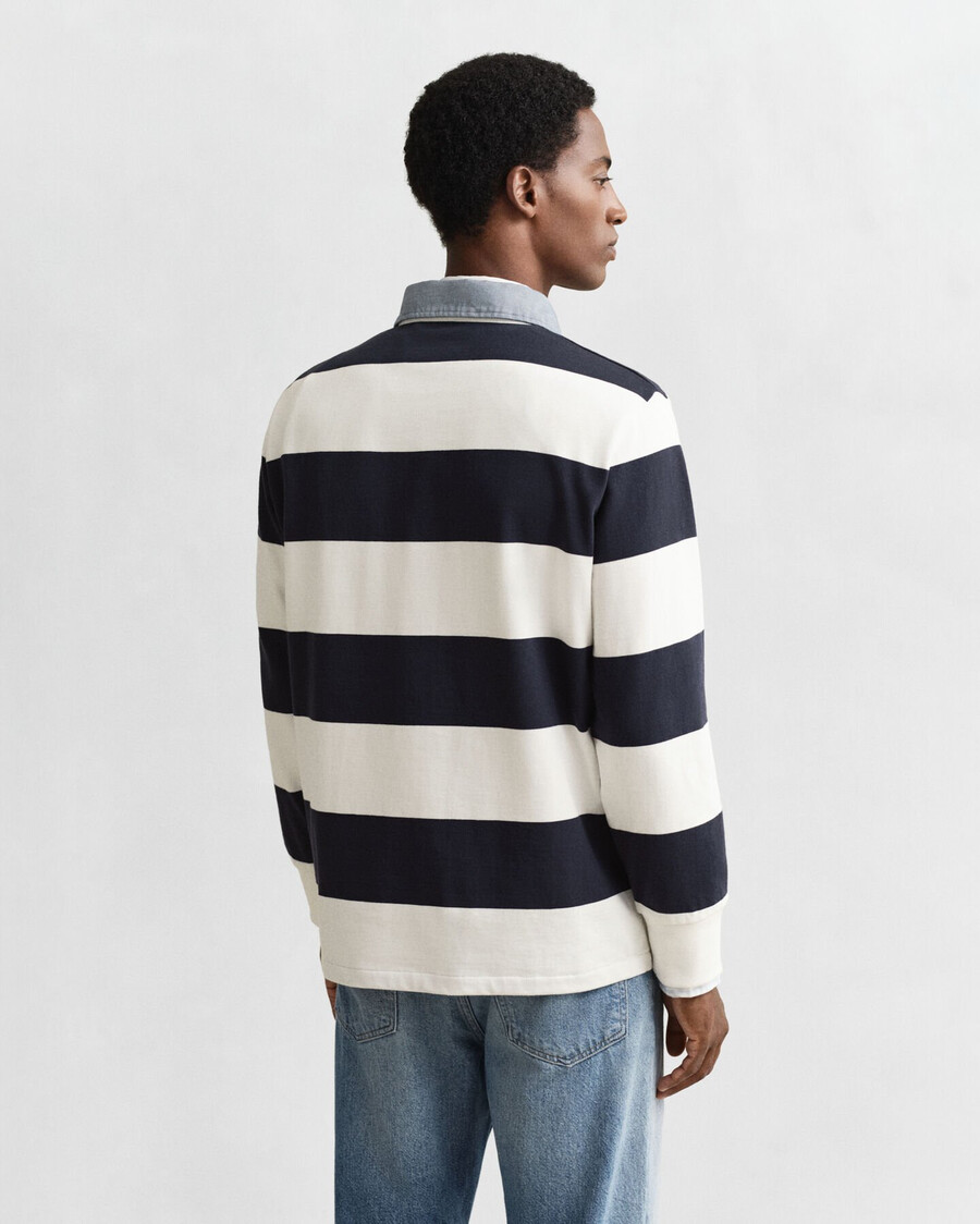 tappeto pesante a righe con colletto in chambray - guscio duovo