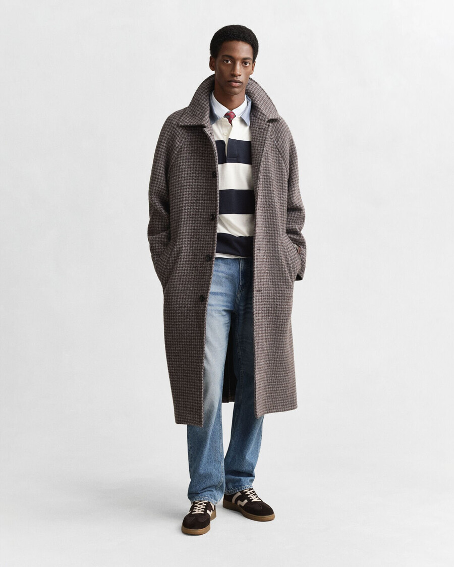 tappeto pesante a righe con colletto in chambray - guscio duovo
