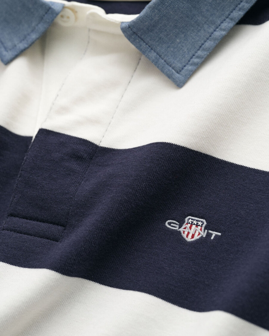 tappeto pesante a righe con colletto in chambray - guscio duovo