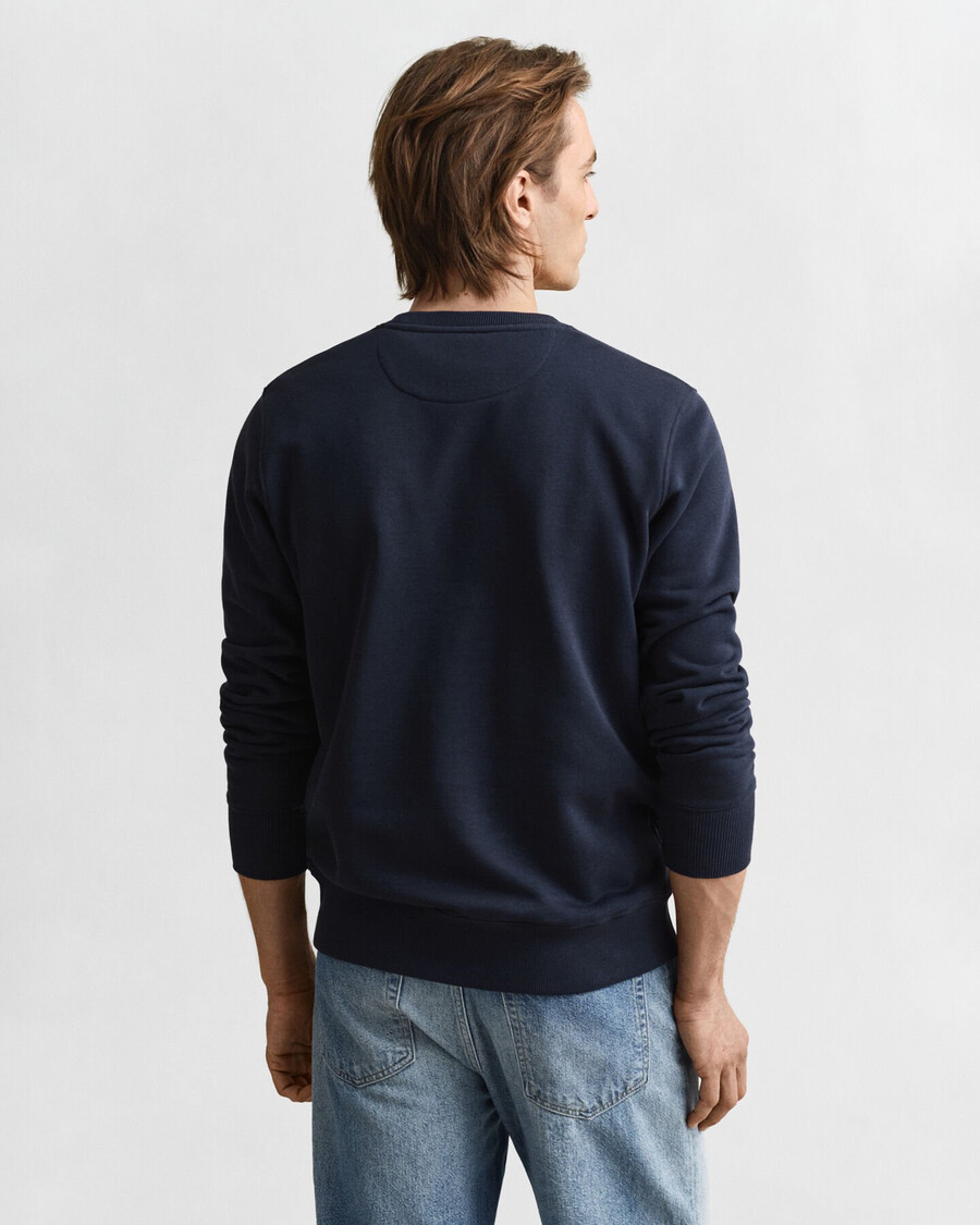 felpa girocollo shield - blu sera