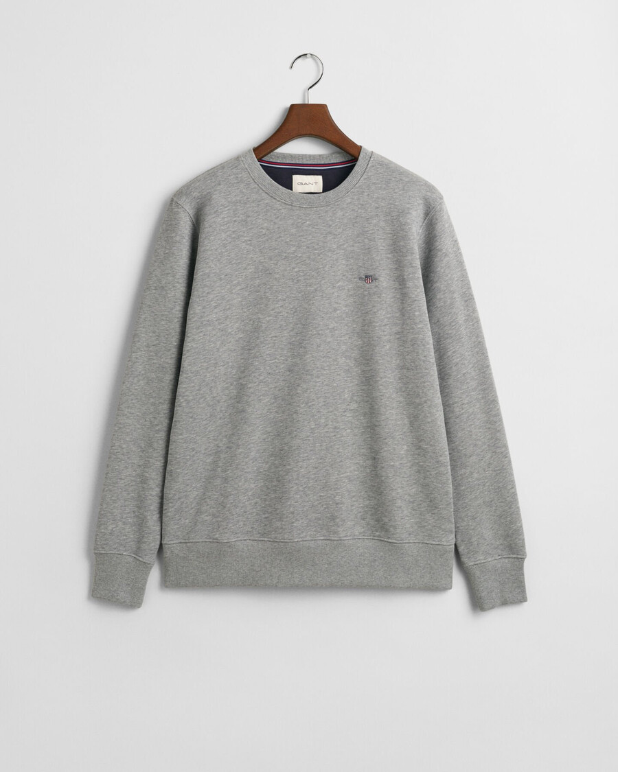 felpa girocollo shield - grigio melange