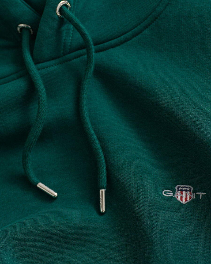 felpa con cappuccio shield - verde foresta intenso