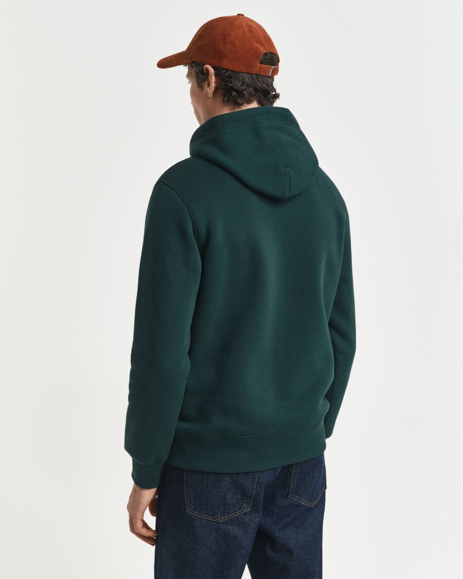 felpa con cappuccio shield - tartan green