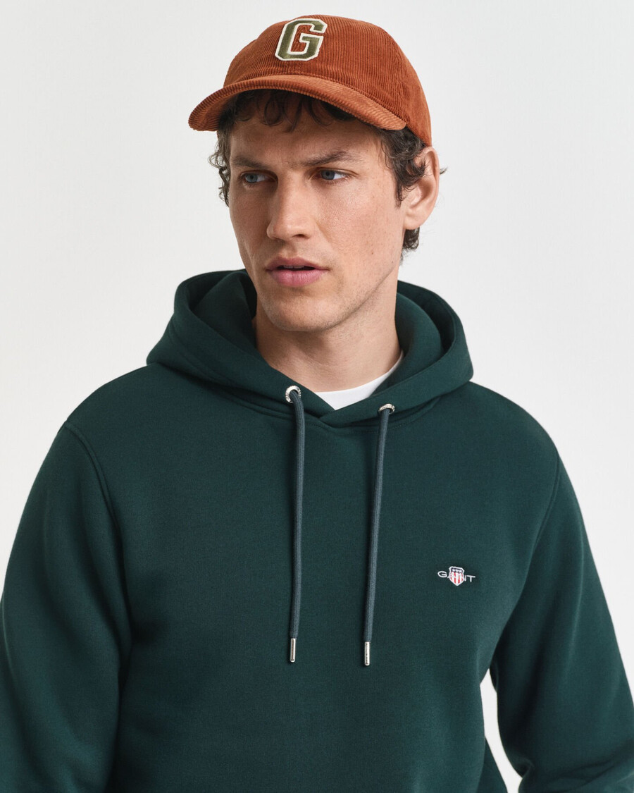 felpa con cappuccio shield - tartan green