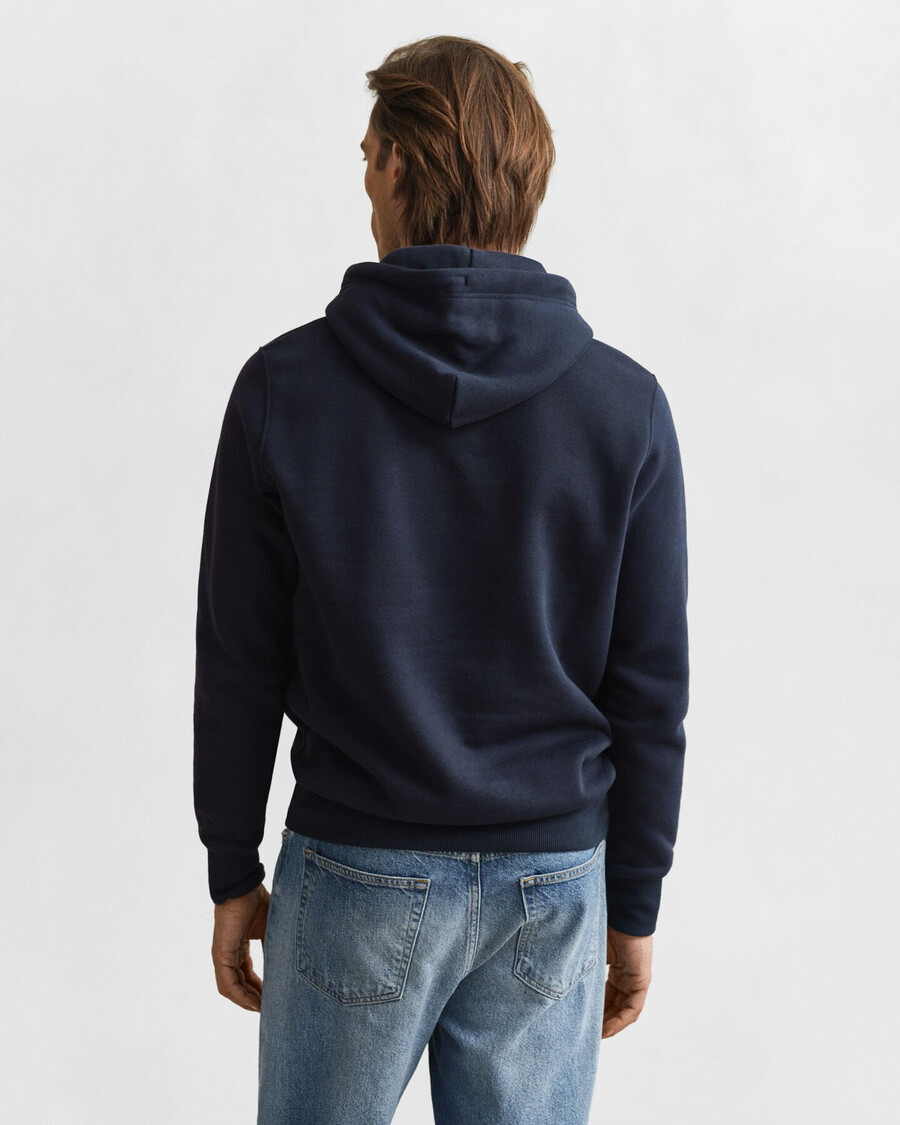 felpa con cappuccio shield - blu sera
