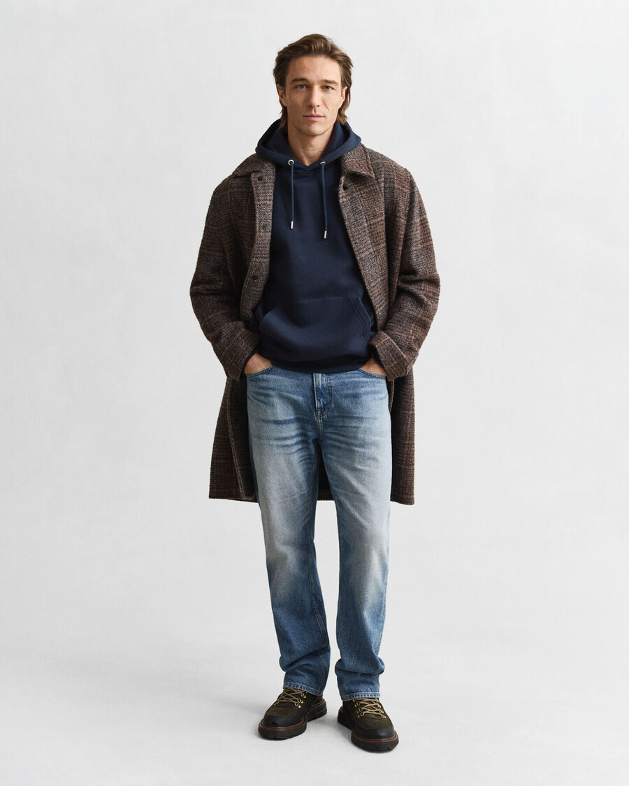 felpa con cappuccio shield - blu sera