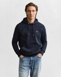 felpa con cappuccio shield - blu sera